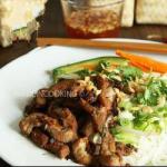 Vietnamese Bun Thit Nuong vermicelli and Grilled Meat BBQ Grill