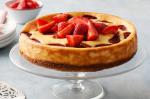American Strawberries And Cream Cheesecake Recipe Dessert