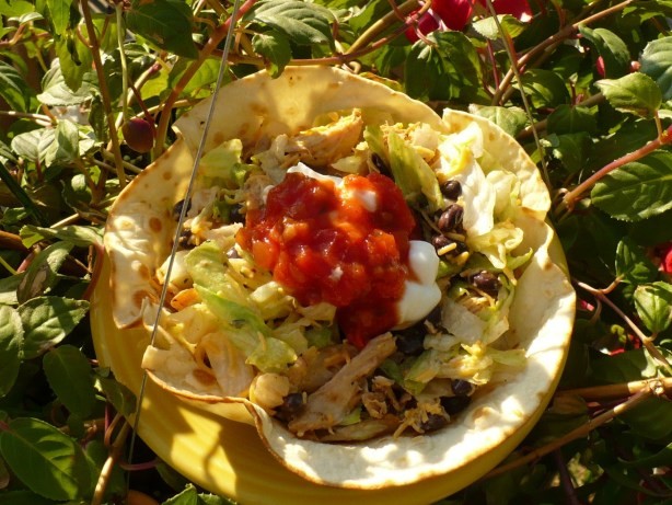 American Bean and Chicken Taco Salad Appetizer