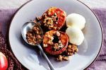 American Maple and Balsamic Roast Apples With Cinnamon Oat Crumble Recipe Dessert