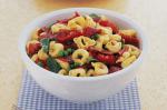 Canadian Tortellini With Peas Tomato and Salami Recipe Appetizer
