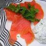 American Smoked Fish with Herbs Cream Appetizer