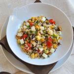 Mixed Rice with Wild Vegetables in the Oven and Fresh Cheese of Goat recipe
