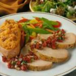 Peppered Pork Roast with Cherry Salsa recipe