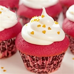 Italian Mini Red Velvet Cupcakes with Italian Meringue Frosting Recipe Dessert