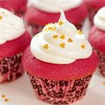 Mini Red Velvet Cupcakes with Italian Meringue Frosting Recipe recipe