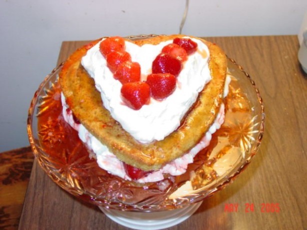 American Double Strawberry Shortcake Dessert