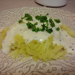 Canadian Spaghetti Squash with Garlic Sage Parmesan Cream Dinner