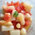 American Warm Salad to White Asparagus Appetizer