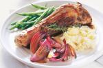 Canadian Roast Shanks With Parsnip Mash And Caramelised Onions Recipe Dinner