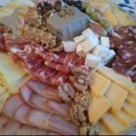 American Mega Table of Cold Meats and Cheeses Appetizer