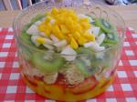American Mango Velvet Layered Salad Dessert