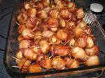 American Spicy Ketchup Glazed Baconwrapped Water Chestnuts Appetizer
