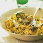American Risotto Dishes with Herbs and Saffron Appetizer