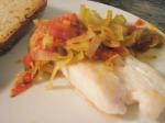 American Sole With Leeks and Tomatoes Dinner