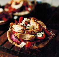 Arabic Grilled Chicken and Red Pepper Pizzas Appetizer