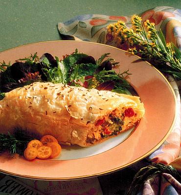 Belgian Cabbage Cheese Strudel Appetizer