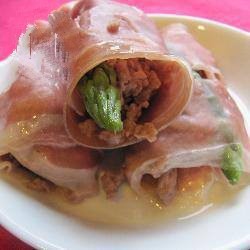 Canadian Paupiettes of Ham with Asparagus Dinner