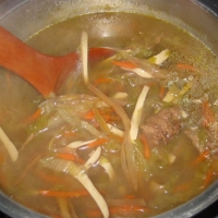 Chinese Vegetable and Soy Meat Soup Soup