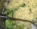American Low Cal Creamy Pesto With Broccoli and Angel Hair Dinner