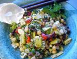 American Marinated Chickpea and Artichoke Salad with Feta Appetizer