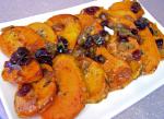 American Candied Ginger Sweet Potatoes With Dried Cranberries Appetizer