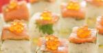 American Smoked Salmon Oshizushi pressed Sushi For Parties 1 Appetizer