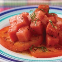 Romanian Watermelon and Tomato Salad Appetizer