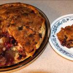 American Apple Blueberry Crumble Pie Dessert