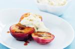 American Chargrilled Nectarines With Honeycomb Mascarpone Recipe Dessert