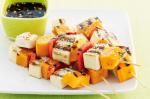 American Pumpkin And Tofu Skewers Recipe Appetizer