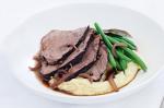 American Slowcooked Beef With Red Wine And Peppercorn Sauce Recipe Dinner