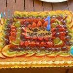 American Birthday Cake Superfast with Fruit and Pudding Dessert