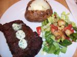 American Grilled Crusted Steak With Lemon Butter Dinner