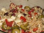 British Orzo  Tomato Salad with Feta and Olives Appetizer
