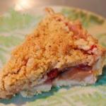 American Crumble Pie with Apples and Cranberries Dessert