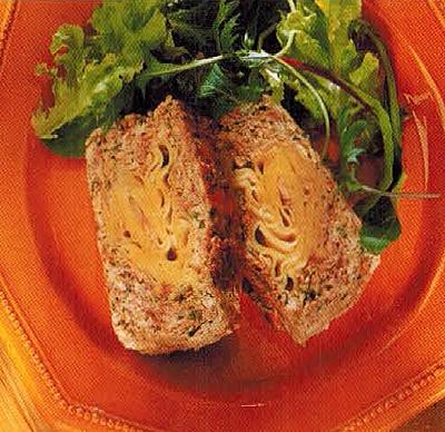 American Chicken And Veal Loaf With Mushrooms And Sour Cream Appetizer