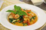 American Coriander Red Curry and Coconut Milk Shrimp Appetizer