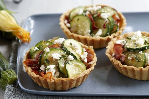 American Zucchini And Feta Tarts Recipe Appetizer