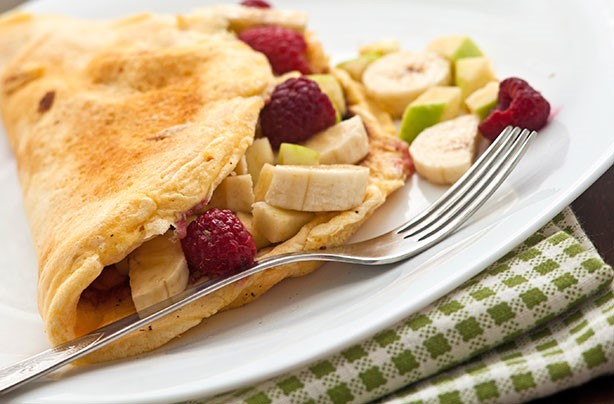 American Sweet Fruit Omelette Breakfast