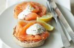 American Muffins with Smoked Salmon Breakfast