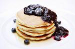 American Pancakes with Blueberry and Cardamom Compote Breakfast