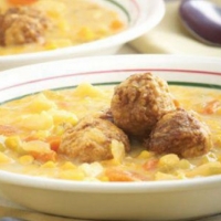 Hungarian Cheesey Meatball and Vegetable Soup Dinner