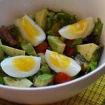 American Salad with Eggs Avocado and Tomatoes Appetizer