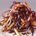 British Red Cabbage Salad with Cheese and Walnut BBQ Grill