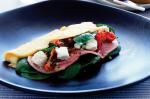 American Feta Ham And Basil Omelette Recipe Appetizer