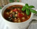 American Chickpea Spinach and Pasta Soup Dinner