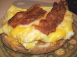 American Bacon Bagel Cheese Sandwich Breakfast
