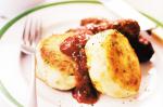 British Bubble And Squeak Cakes With Sausages And Tomato Relish Recipe Appetizer