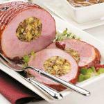 British Stuffed Ham with Raisin Sauce Dessert